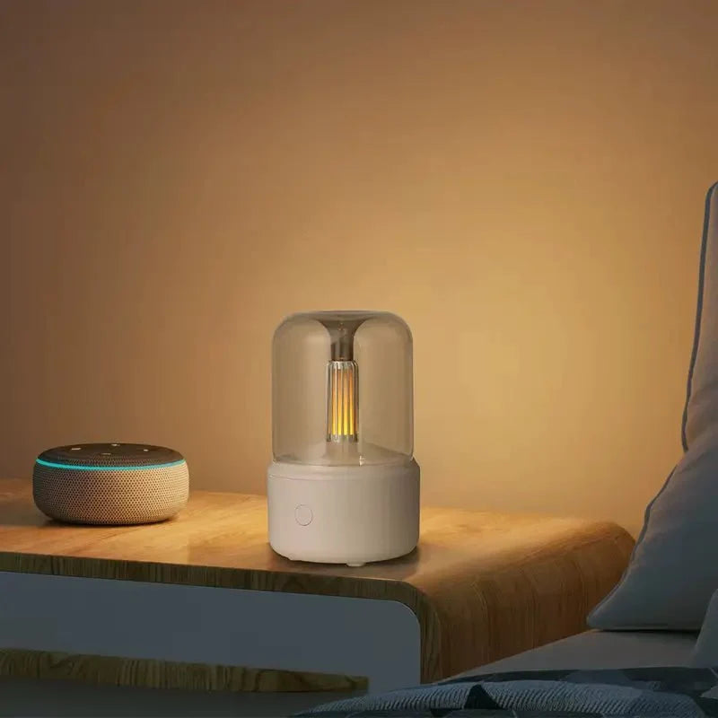 Aroma Diffuser LED Flame Effect Quiet USB-Powered Operation