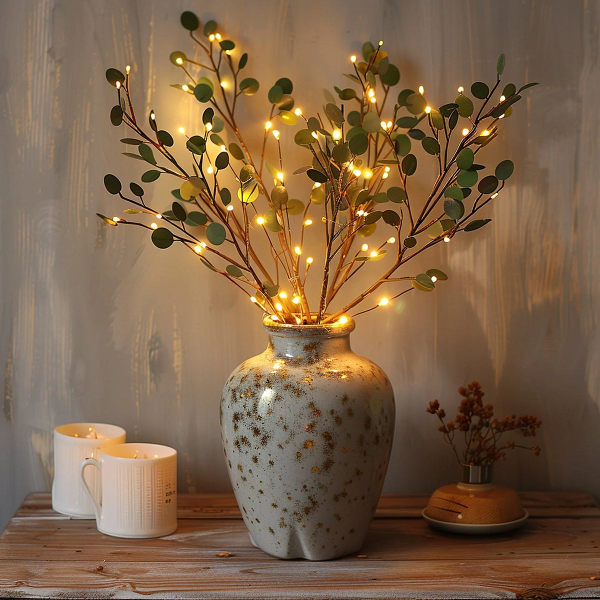 Artificial Branch Warm White 120 LED Battery-Powered