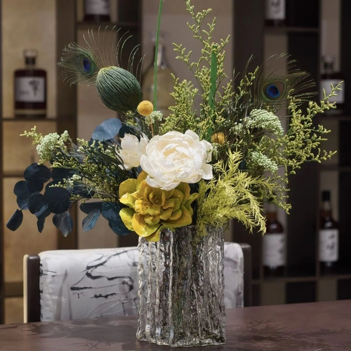 Artificial Floral Arrangement Lifelike & Maintenance-Free Indoor Decor