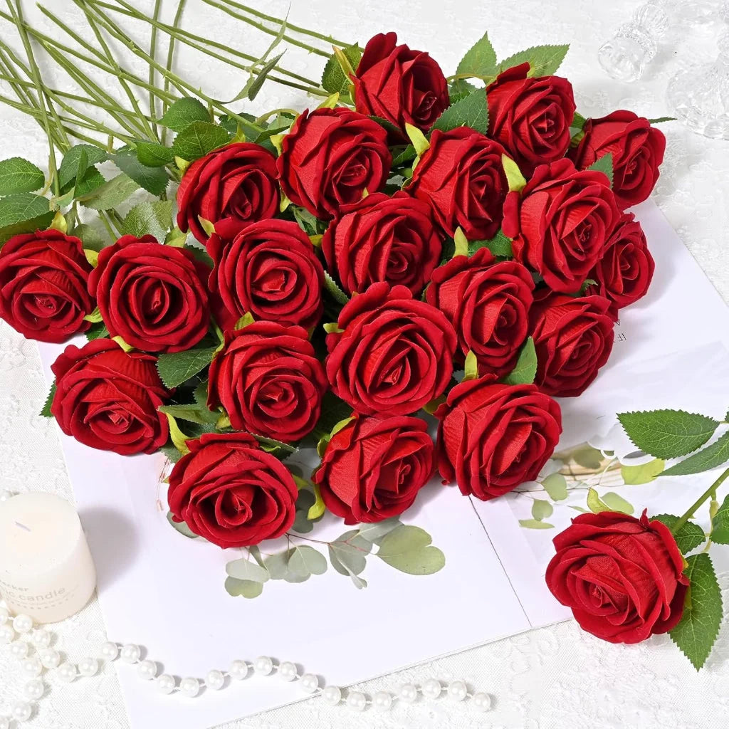 Artificial Flower Set Coordinated Wired & Trimmable Stems