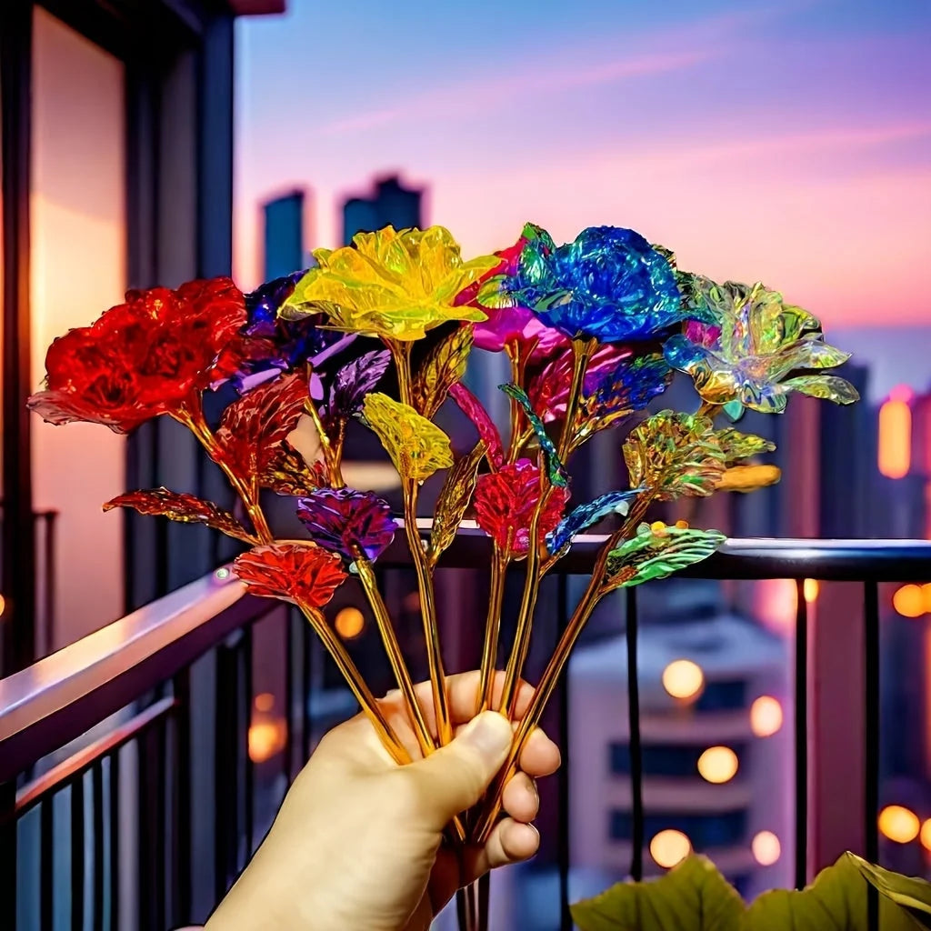 Artificial Rose Bouquet Lifelike Blooms Wired Stems