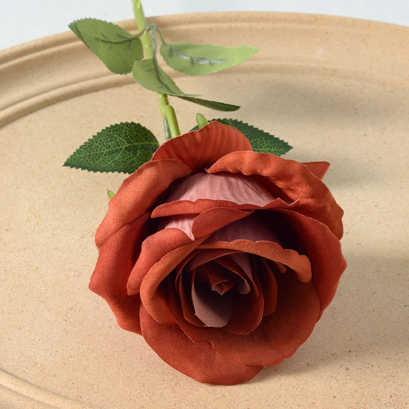 Artificial Rose Stem Realistic Silk Low-Maintenance