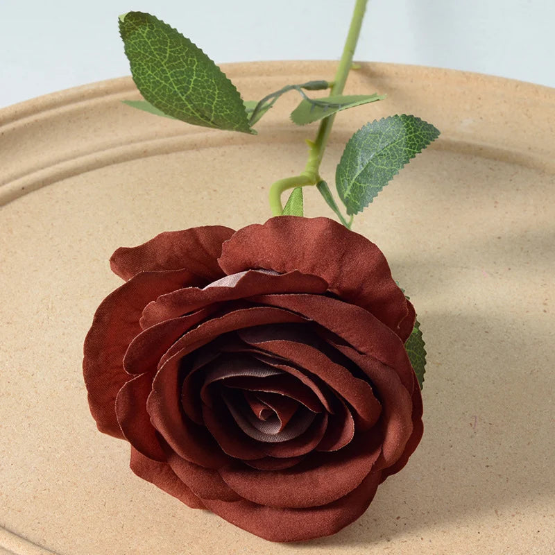 Artificial Rose Stem Realistic Silk Low-Maintenance