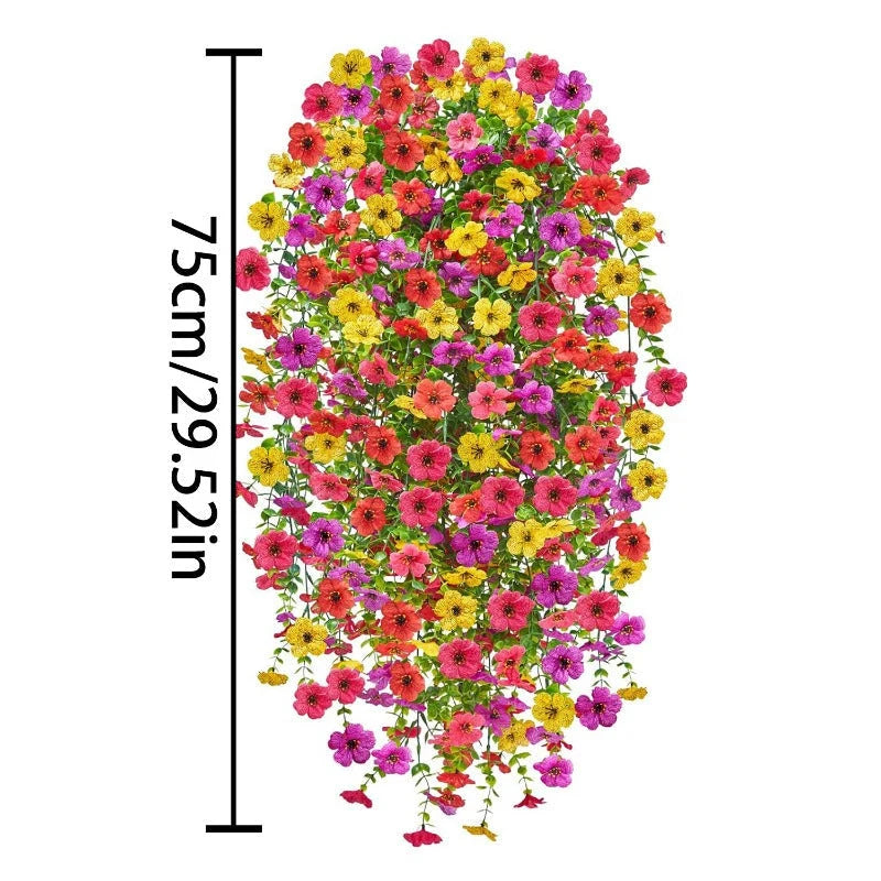 Artificial Trailing Flowers UV-Resistant Bendable Branches