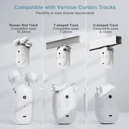 Automatic Curtain Opener Bluetooth Remote & Whisper-Quiet 6-Month Battery