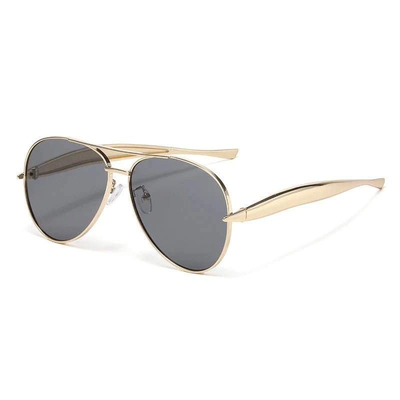 Aviator Sunglasses Oversized Metal Frame UV400 Protection