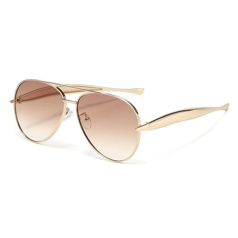 Aviator Sunglasses Oversized Metal Frame UV400 Protection
