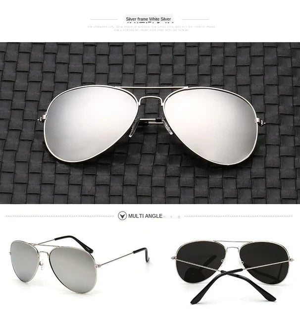 Aviator Sunglasses Polarized Mirrored UV400 Lenses Lightweight Alloy Frame