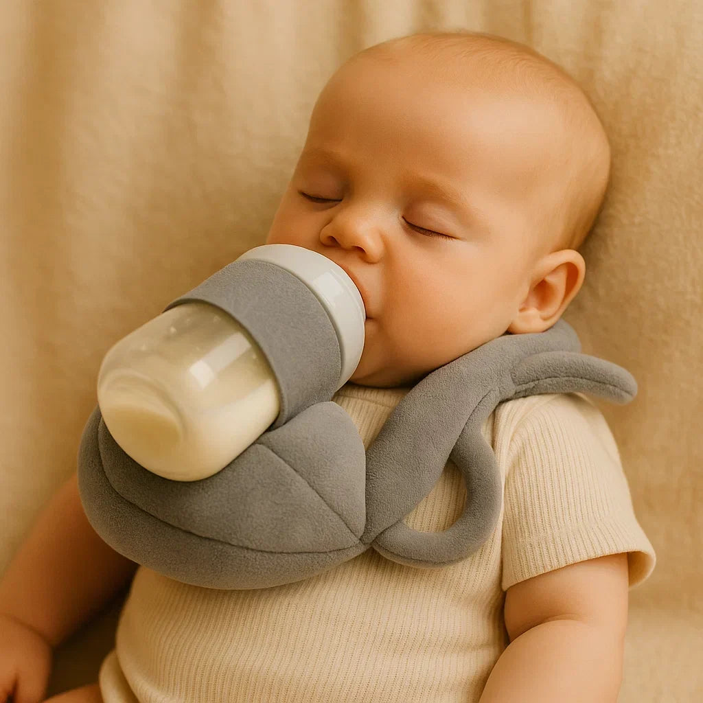Baby Bottle Feeding Pillow Curved Holder Breathable Mesh Foldable