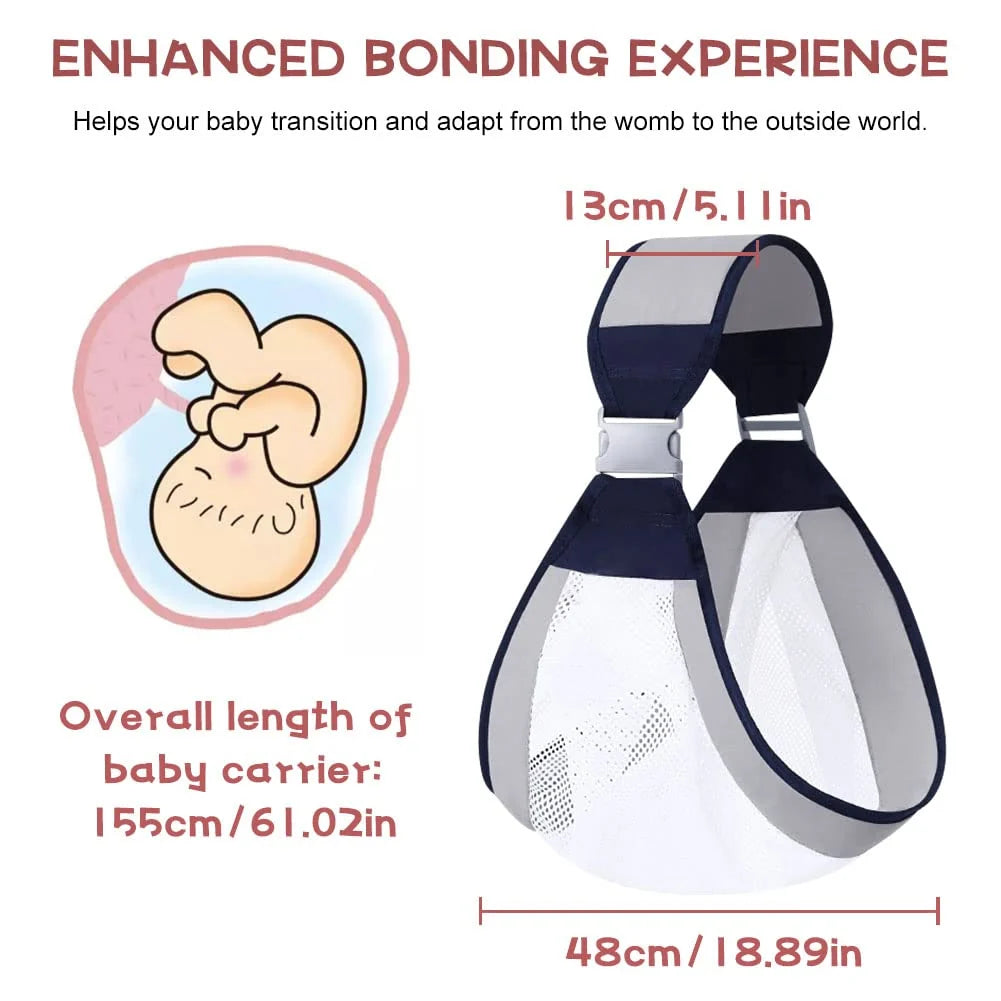 Baby Carrier Wrap Adjustable Fit & Breathable Mesh