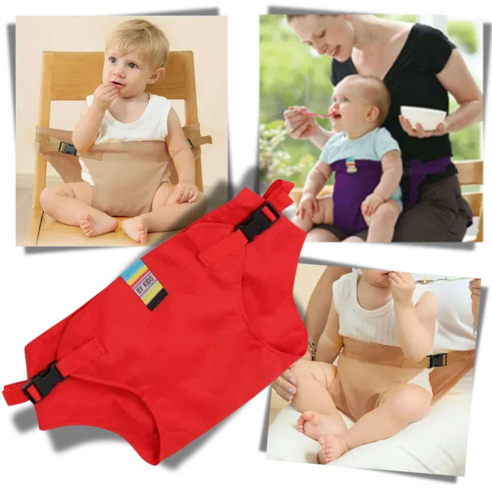 Baby Chair Safety Harness Adjustable Straps Compact Foldable Design