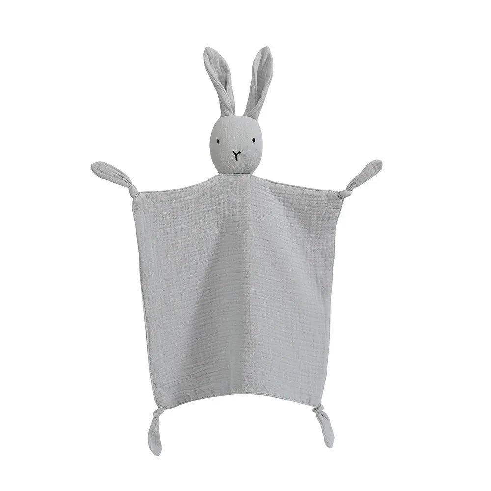 Baby Comfort Blanket Animal Head Soft Breathable Muslin Washable