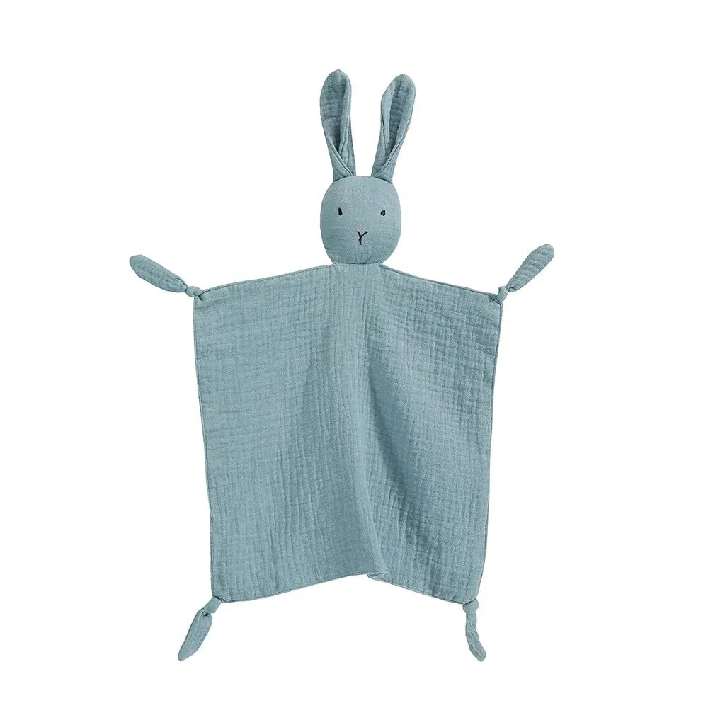 Baby Comfort Blanket Animal Head Soft Breathable Muslin Washable