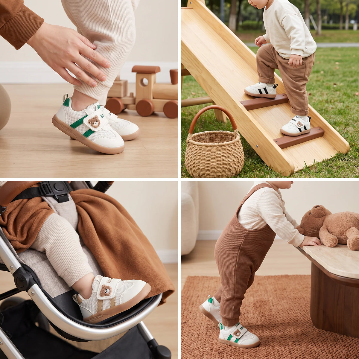 Baby First Walker Shoes Flexible Sole Non-Slip Breathable Upper