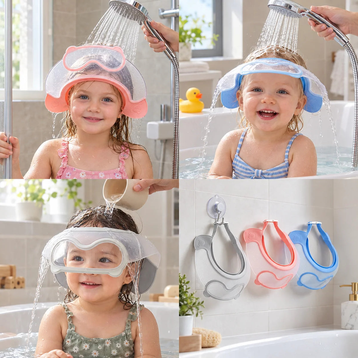 Baby Shampoo Visor Adjustable Wraparound Eye & Ear Coverage