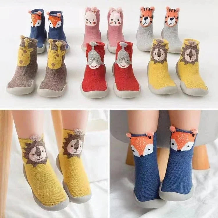 Baby Socks Non-Slip Soft Sole Breathable Animal Designs