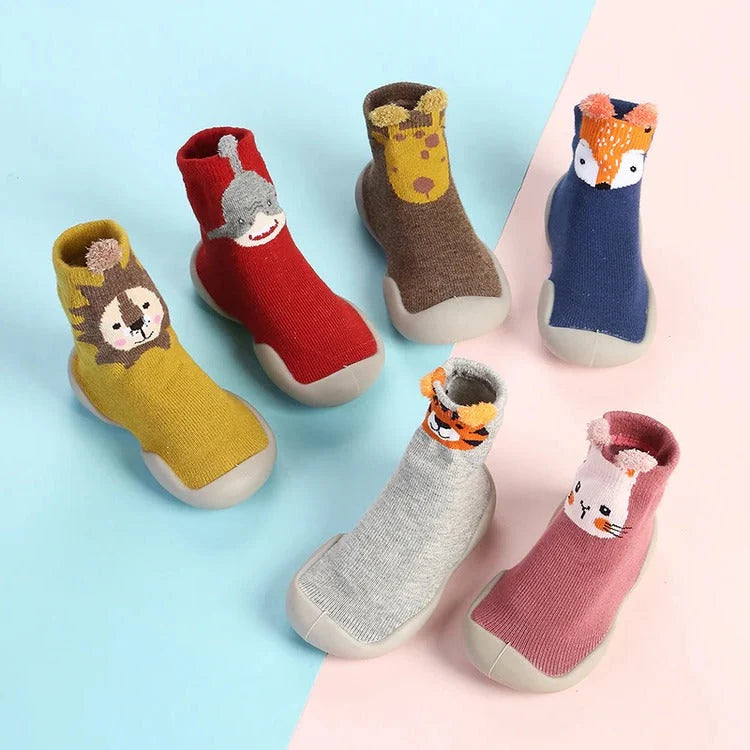 Baby Socks Non-Slip Soft Sole Breathable Animal Designs