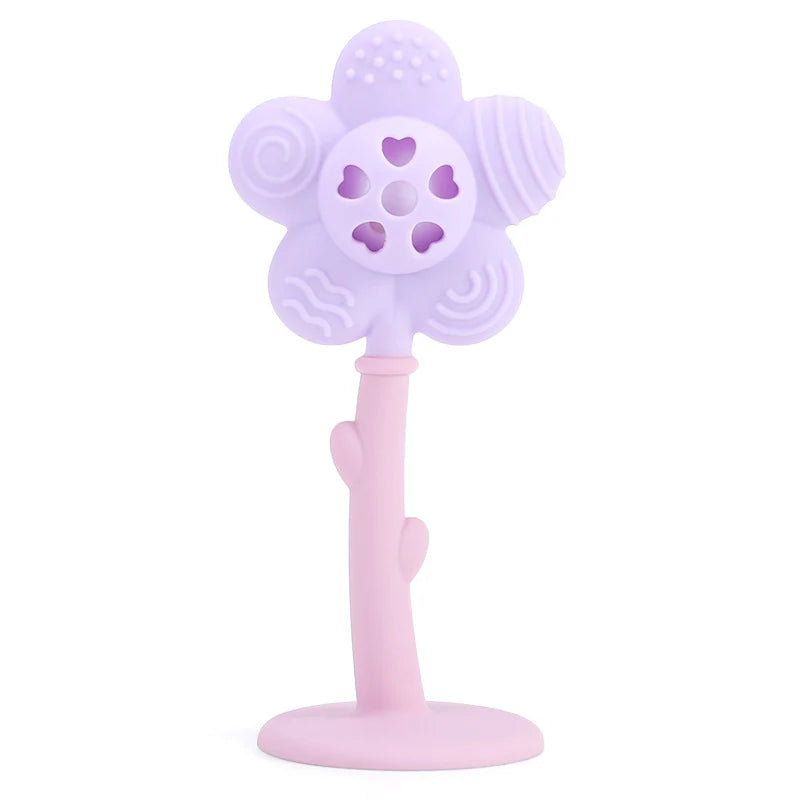 Baby Teether & Rattle Textured Suction Cup Base