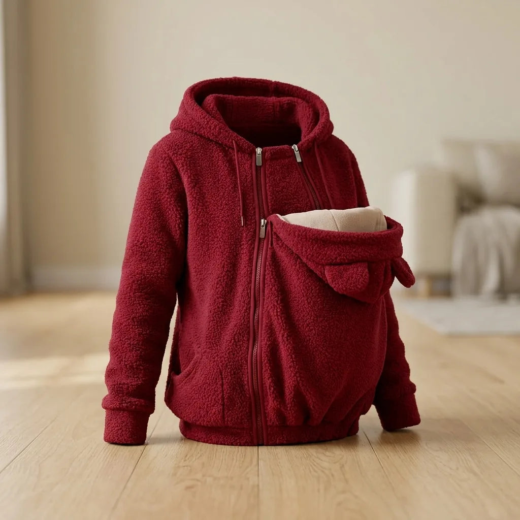 Babywearing Jacket 2-In-1 Integrated Carrier Panel Hooded