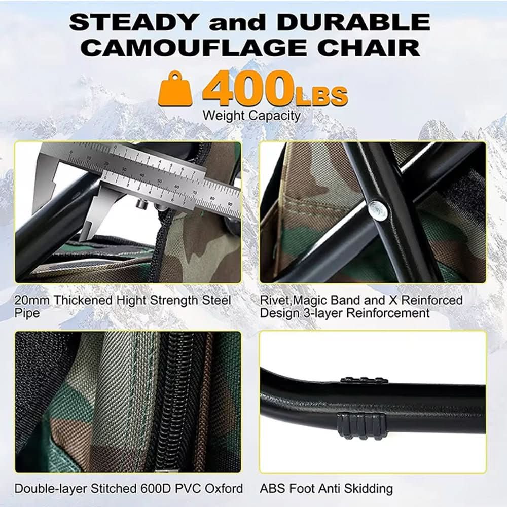 Backpack Chair with Insulated Cooler & Foldable Seat
