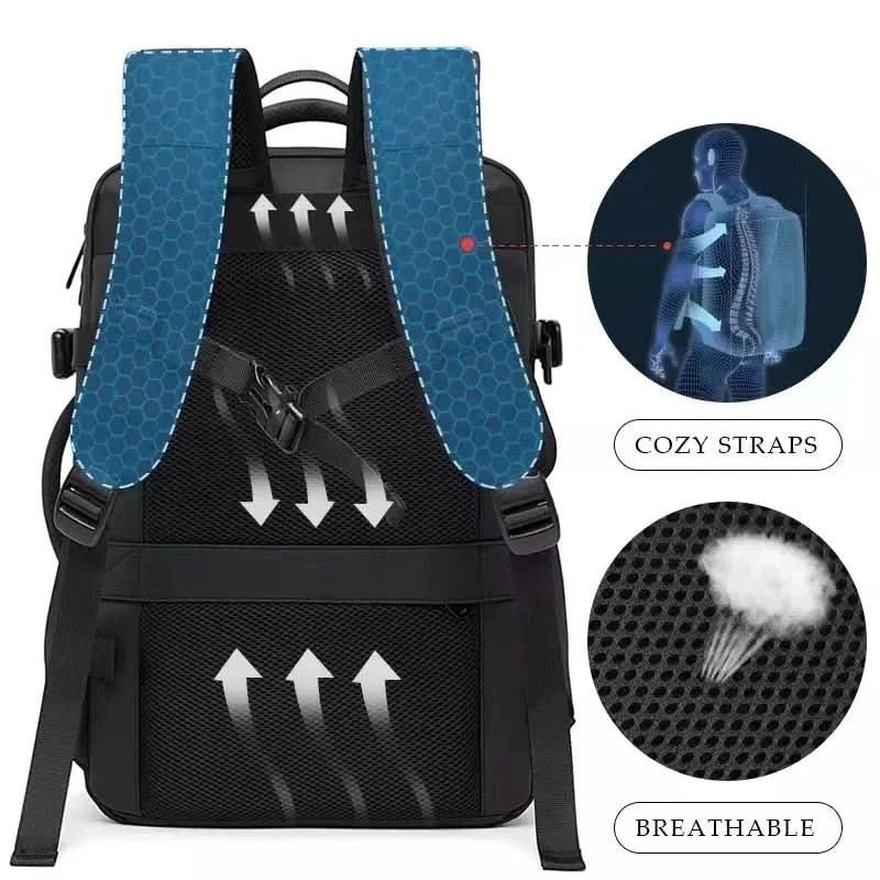 Backpack Expandable Water-Repellent Fits 17.3-Inch Laptop