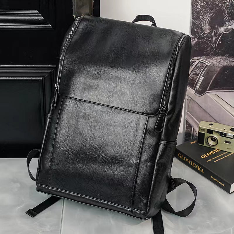 Backpack Leather Anti-Theft Multiple Compartments
