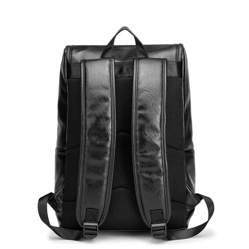 Backpack Leather Anti-Theft Multiple Compartments