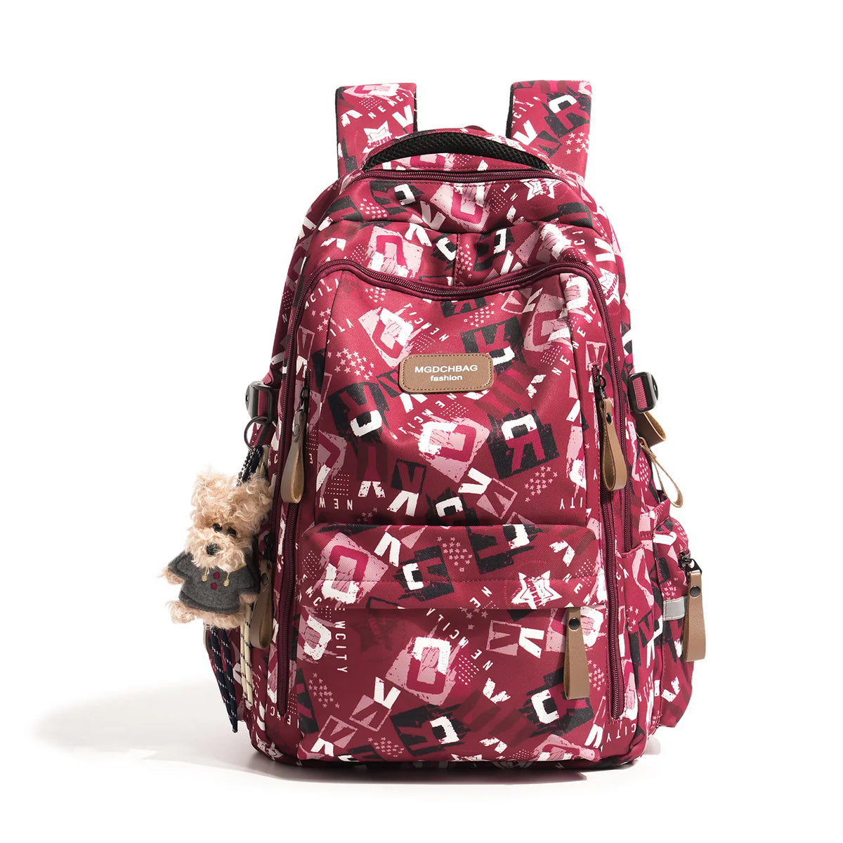 Backpack Multiple Compartments Abrasion-Resistant Padded Adjustable Straps