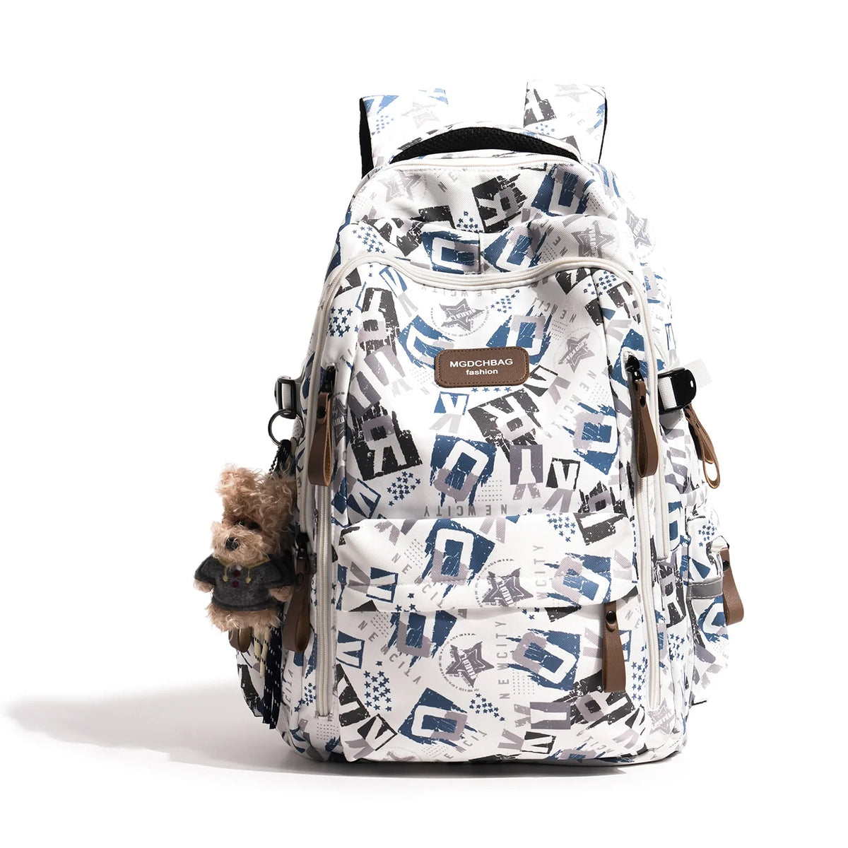Backpack Multiple Compartments Abrasion-Resistant Padded Adjustable Straps