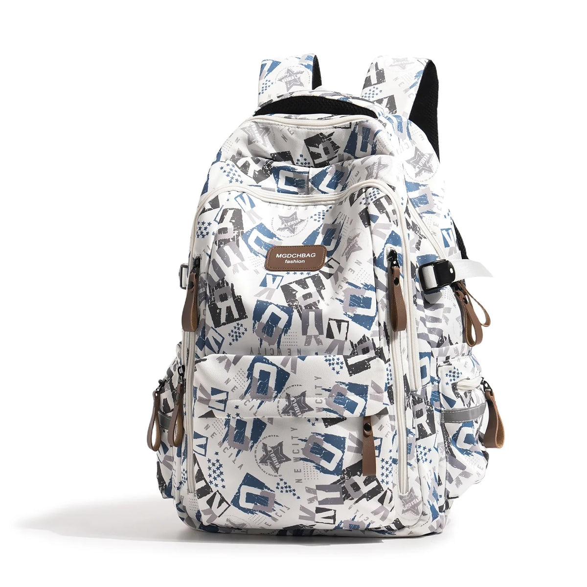 Backpack Multiple Compartments Abrasion-Resistant Padded Adjustable Straps