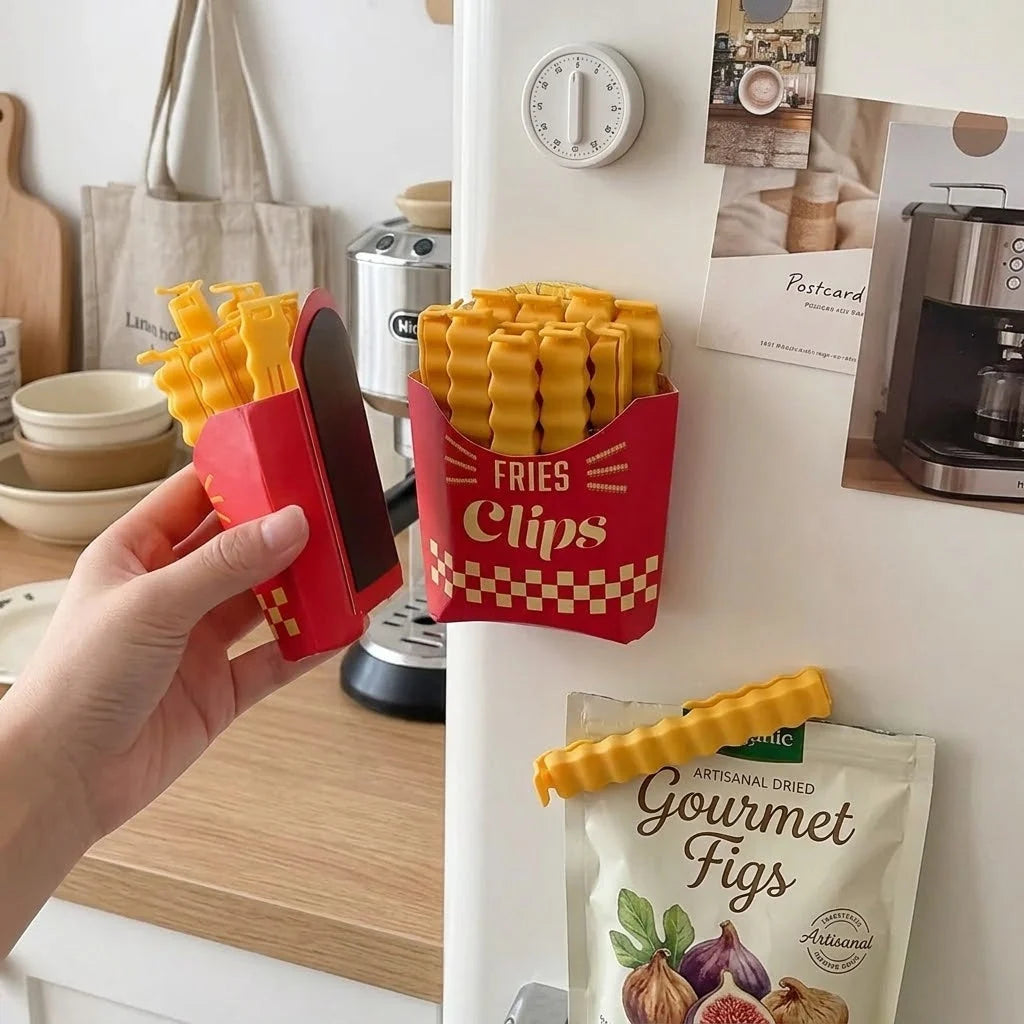 Bag Clips Magnetic Holder French Fry Design