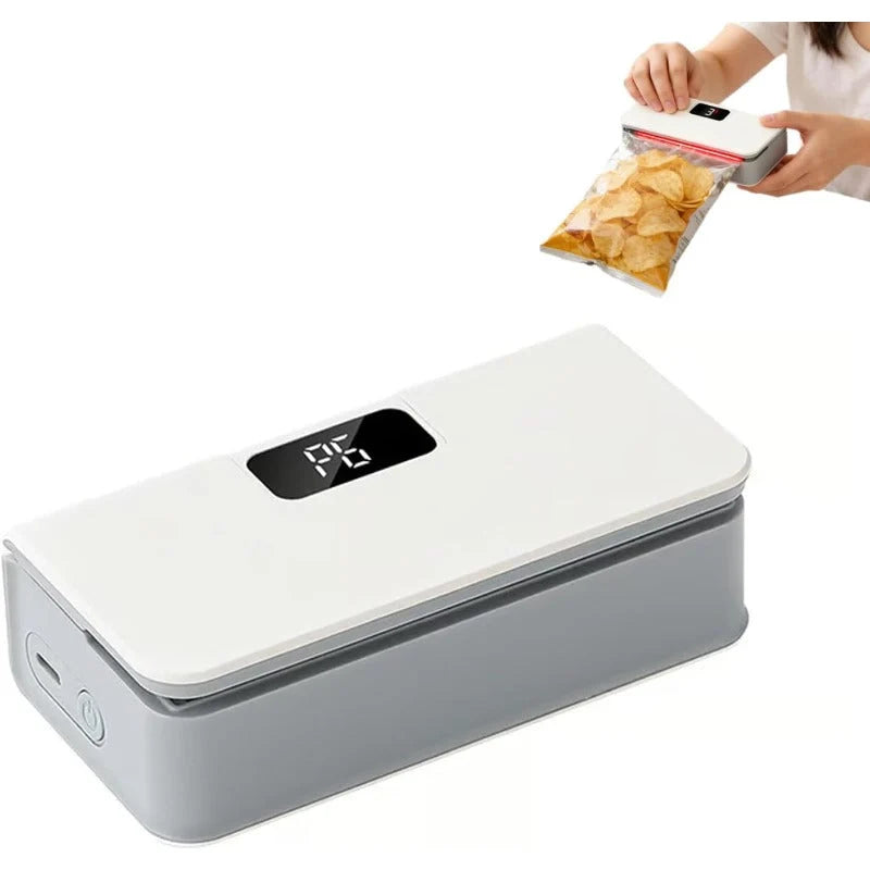 Bag Sealer Rechargeable With Built-In Cutter and Magnetic Base