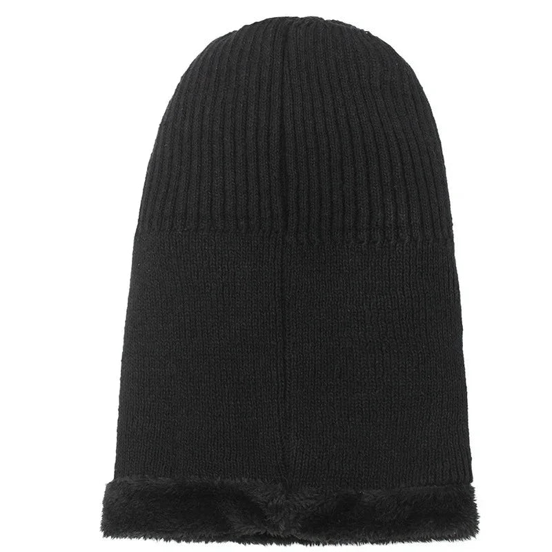 Balaclava Beanie Visor Brim Plush Lined Cold Weather Coverage