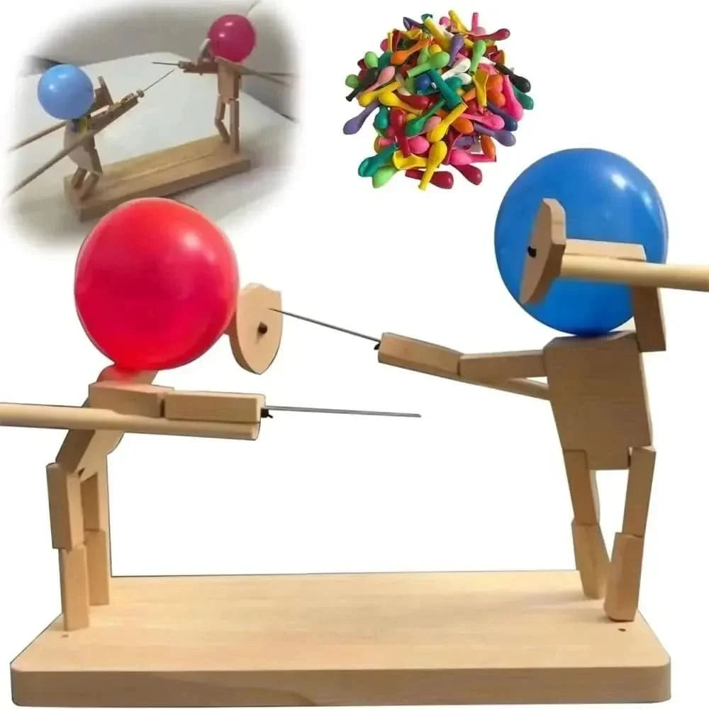 Balloon Duel Game Set Bamboo Swords & Cannons