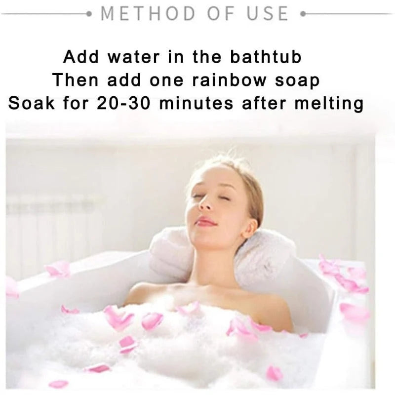 Bath Bomb Slow-Release Rainbow Color & Essential Oils