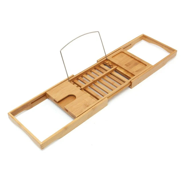 Bath Caddy Bamboo Retractable & Foldable