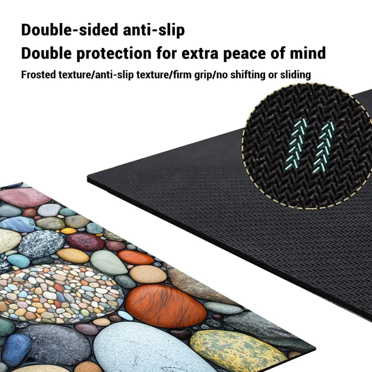 Bath Mat Diatomite Quick-Drying Non-Slip Rubber Base