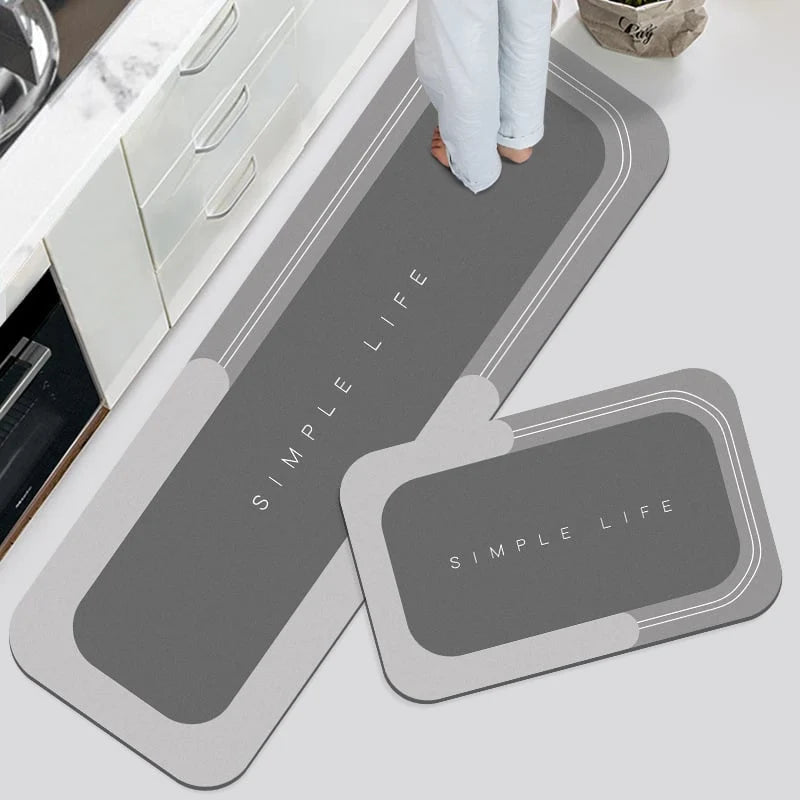 Bath Mat Microfiber Absorbent Non-Slip Backing