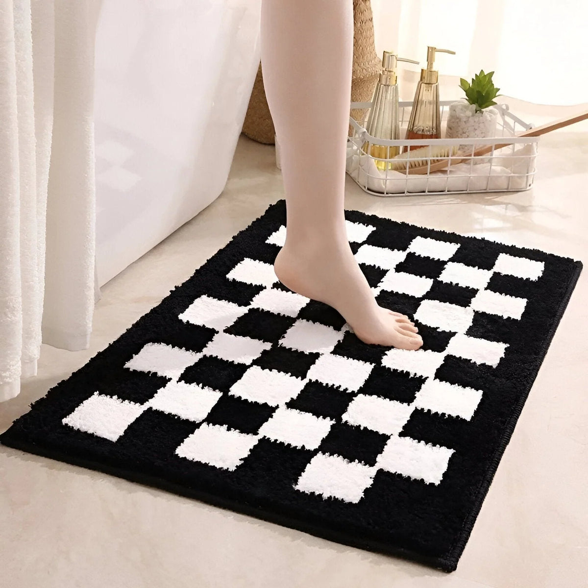 Bath Mat Microfiber Quick-Dry Machine Washable