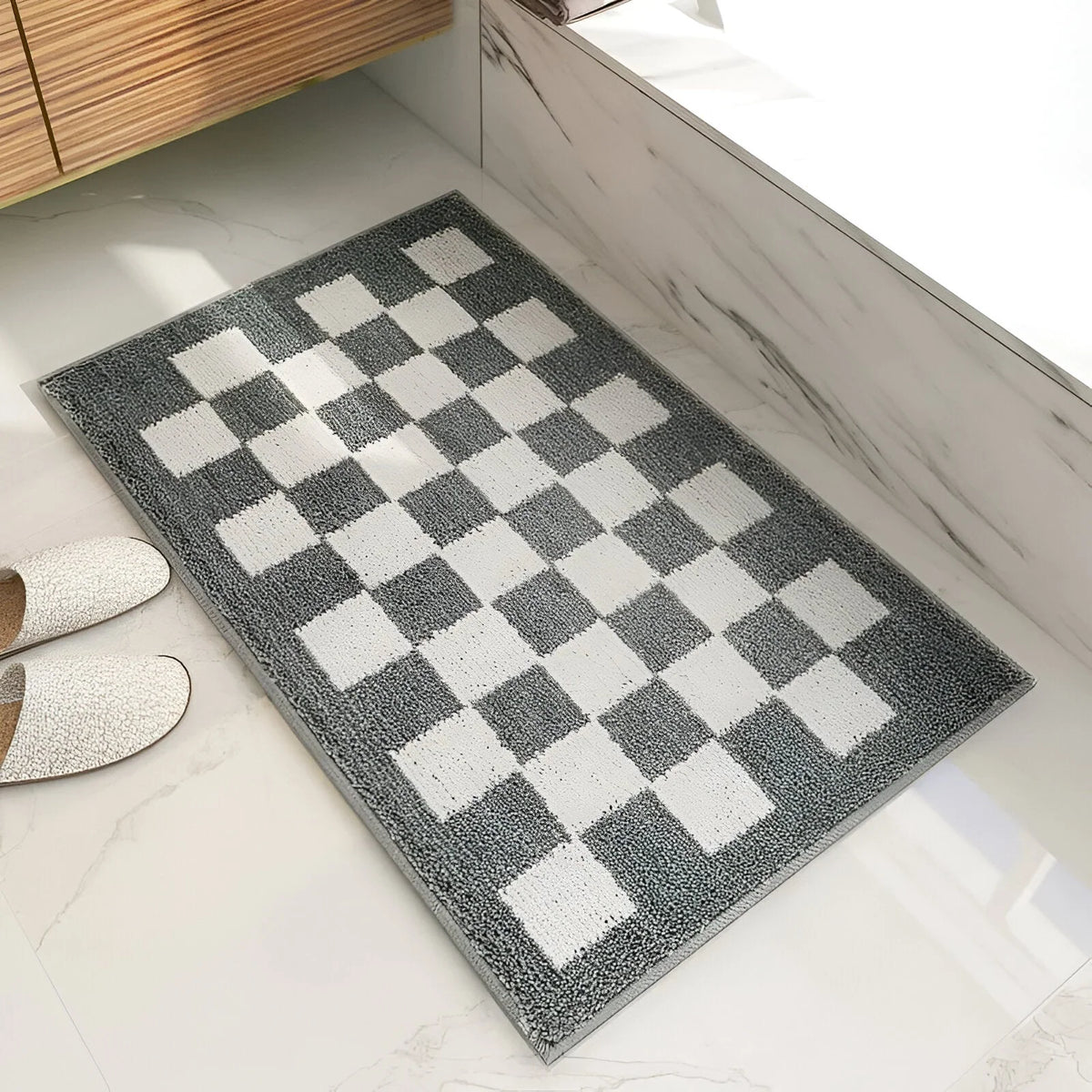 Bath Mat Microfiber Quick-Dry Machine Washable