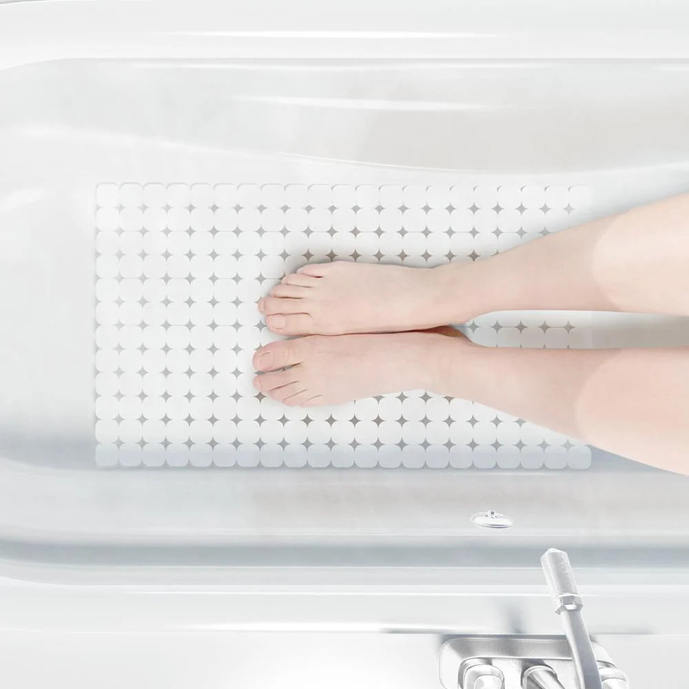 Bath Mat Non-Slip Suction Cups Fast-Draining Slots