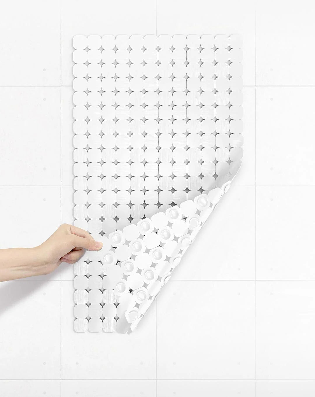 Bath Mat Non-Slip Suction Cups Fast-Draining Slots