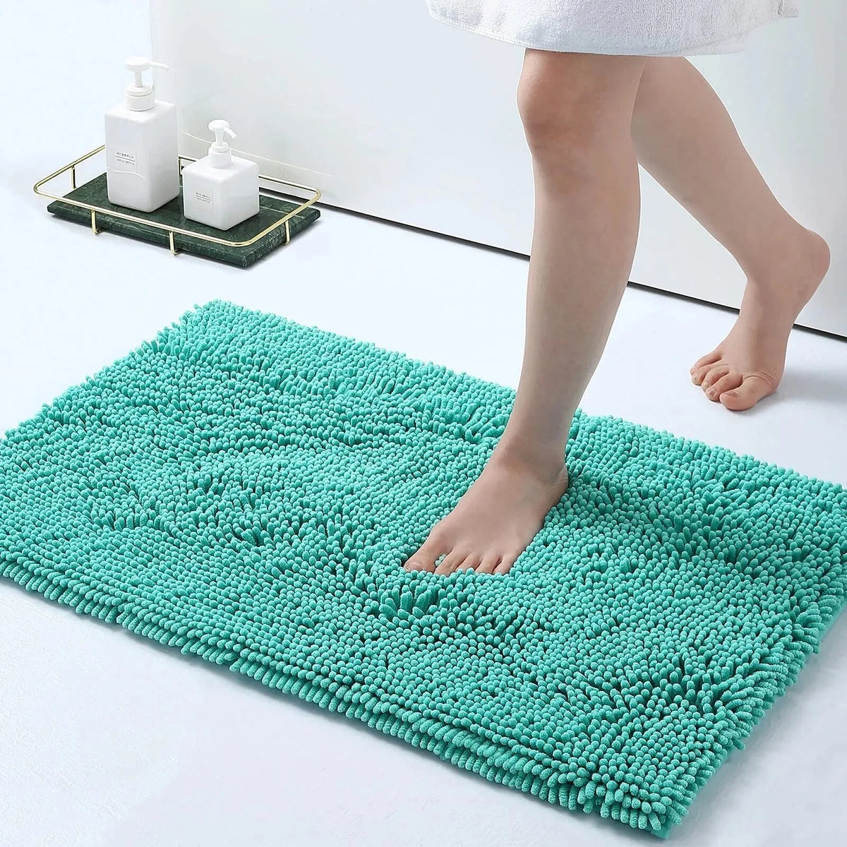 Bath Mat Plush Absorbent Non-Slip Backing