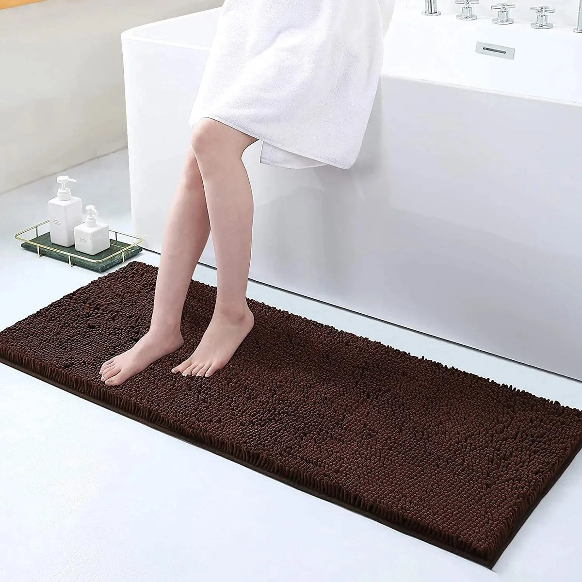 Bath Mat Plush Absorbent Non-Slip Backing