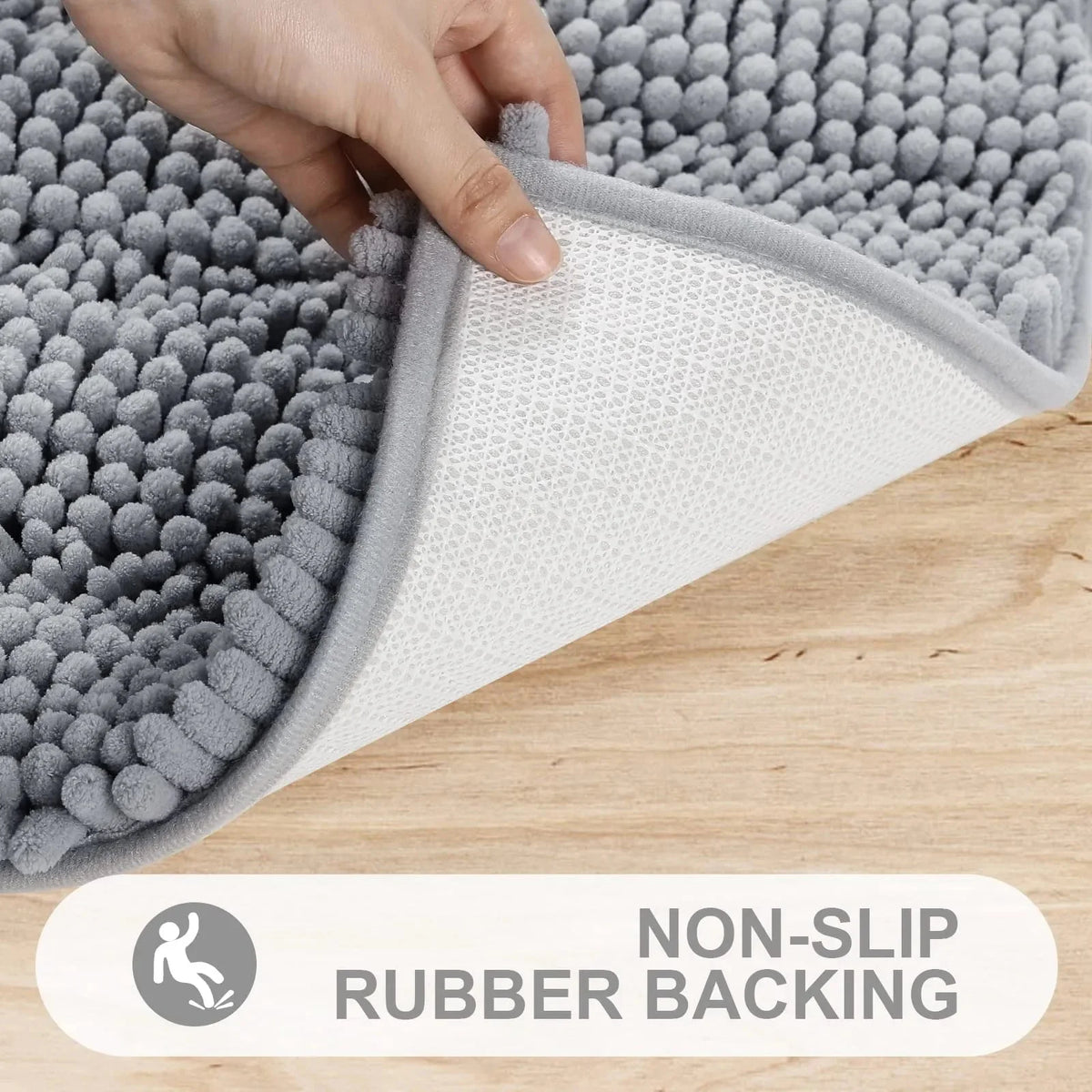 Bath Mat Plush Absorbent Non-Slip Backing