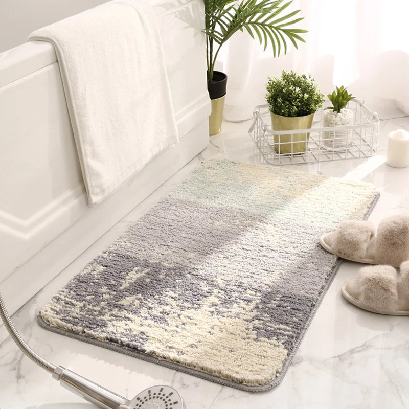 Bath Mat Plush Absorbent Non-Slip Machine-Washable