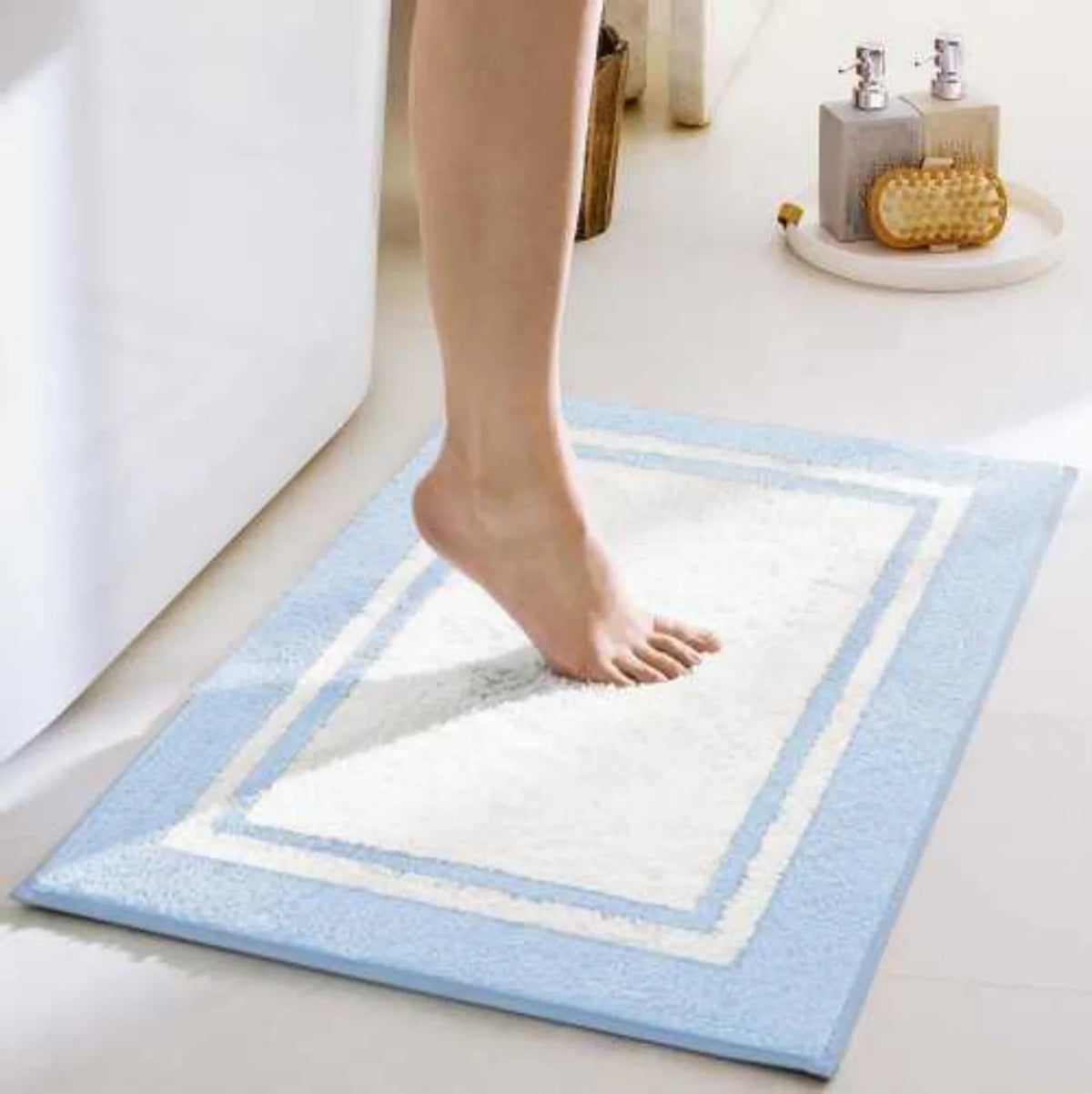 Bath Mat Plush Absorbent Non-Slip Machine-Washable