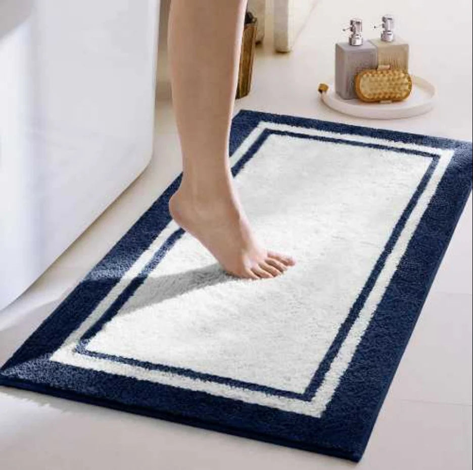 Bath Mat Plush Absorbent Non-Slip Machine-Washable