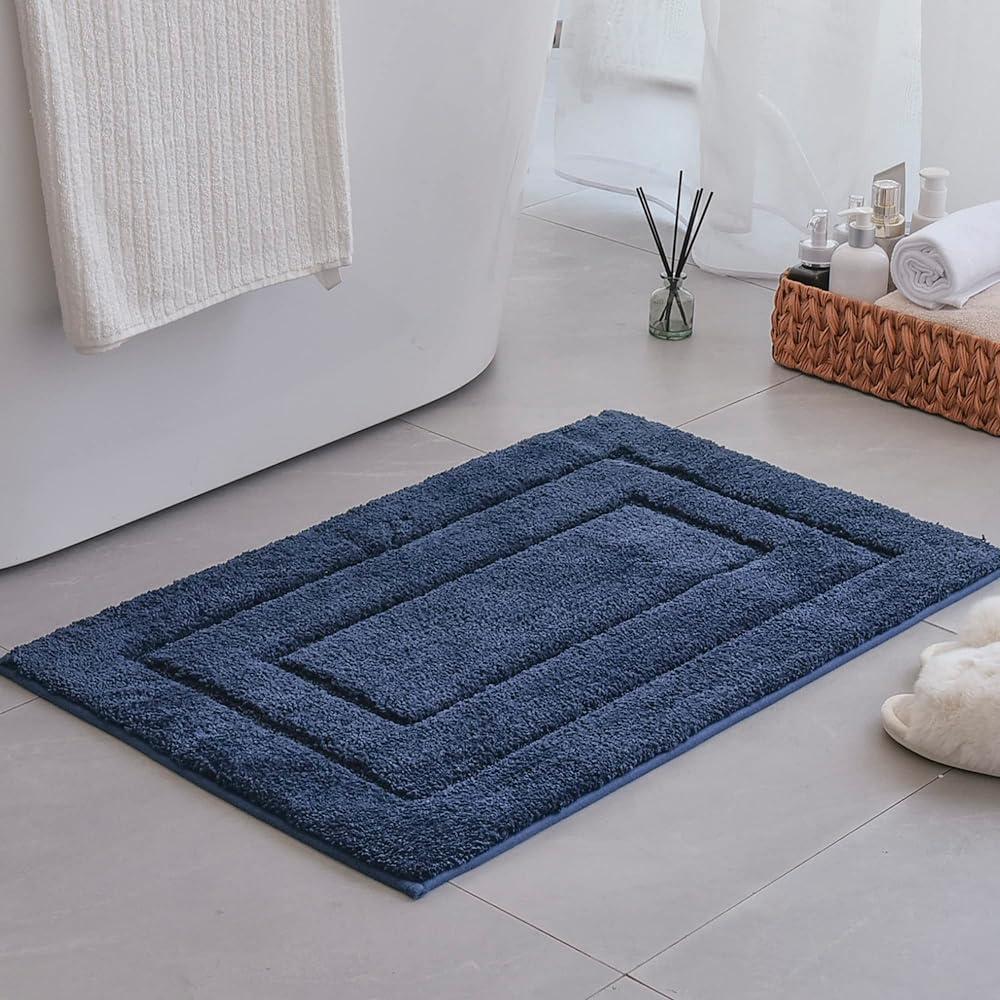 Bath Mat Plush Microfiber Absorbent Non-Slip Machine Washable