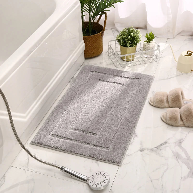 Bath Mat Plush Microfiber Absorbent Non-Slip Machine Washable